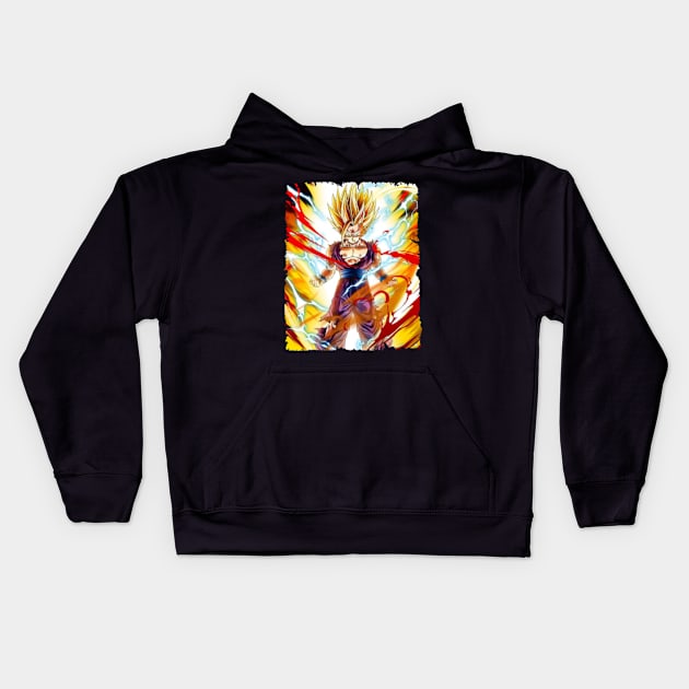 SON GOHAN MERCH VTG Kids Hoodie by Melesz.Ink Tattoo